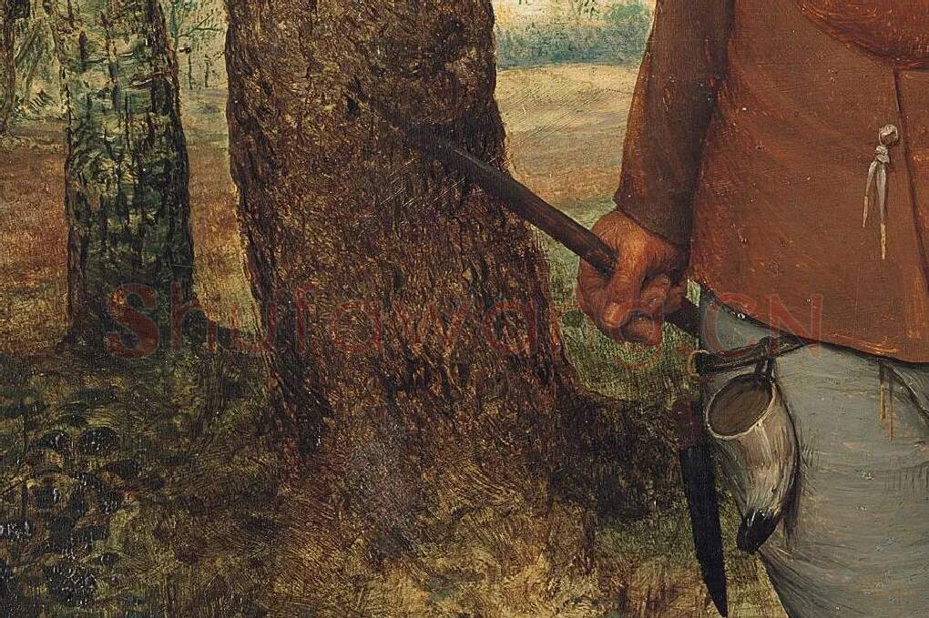 老勃鲁盖尔作品《农民和掏鸟窝的儿童》局部 (3)