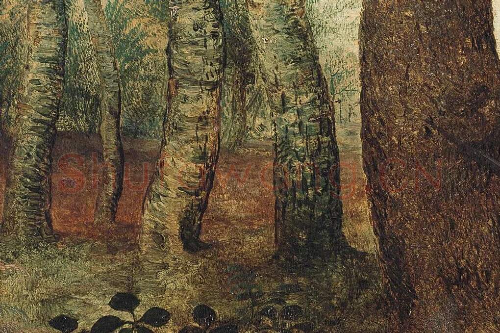 老勃鲁盖尔作品《农民和掏鸟窝的儿童》局部 (6)