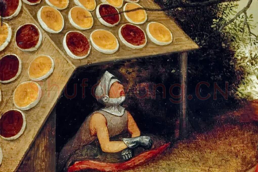 老勃鲁盖尔作品《安乐乡》局部 (6)