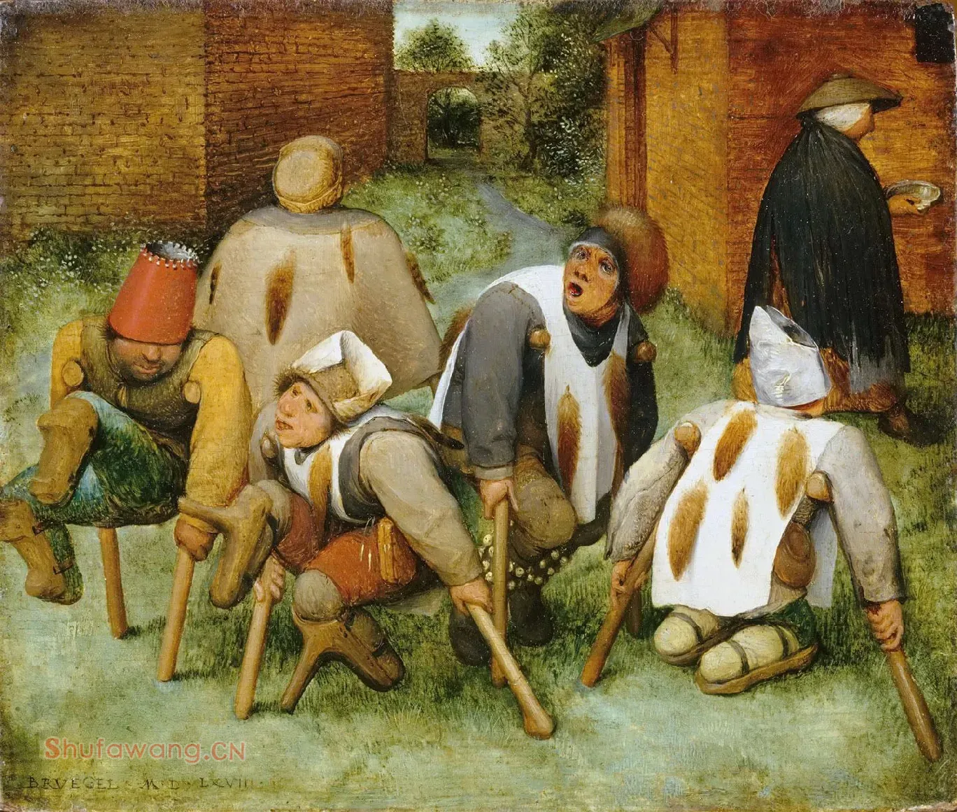 老勃鲁盖尔油画作品《乞丐》高清大图