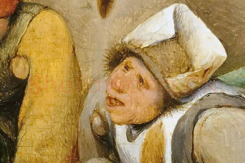 老勃鲁盖尔油画作品《乞丐》高清大图局部 (1)