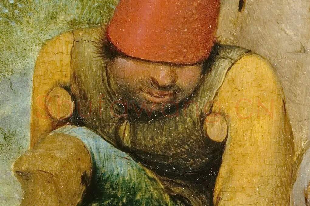 老勃鲁盖尔油画作品《乞丐》高清大图局部 (2)