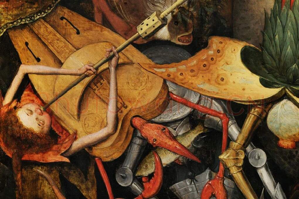 老勃鲁盖尔作品《叛逆天使的堕落》高清大图局部 (4)