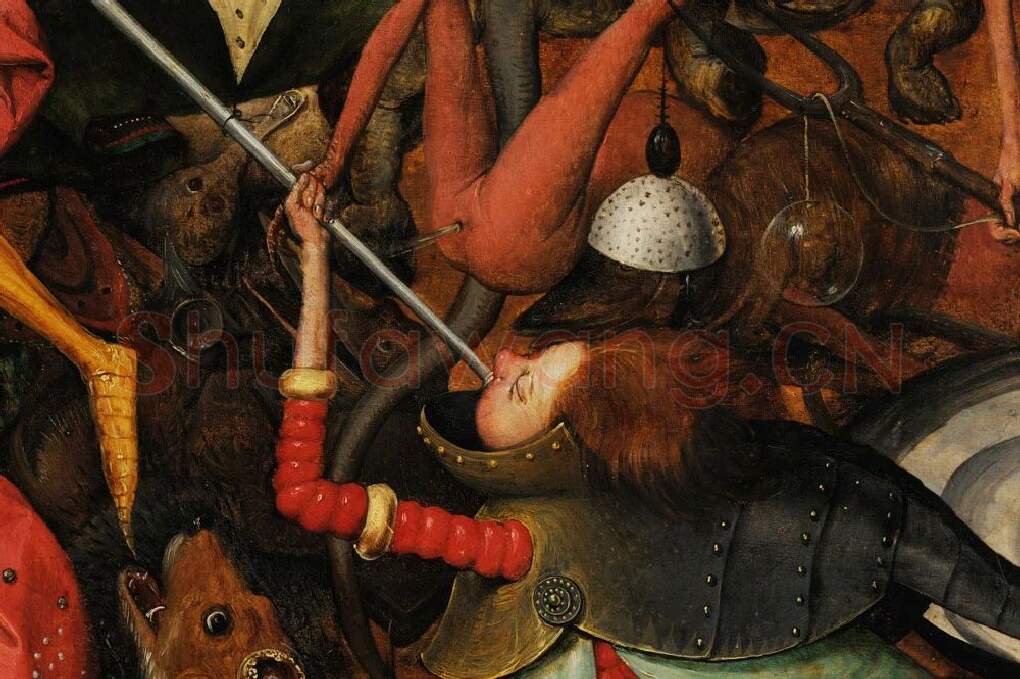 老勃鲁盖尔作品《叛逆天使的堕落》高清大图局部 (6)