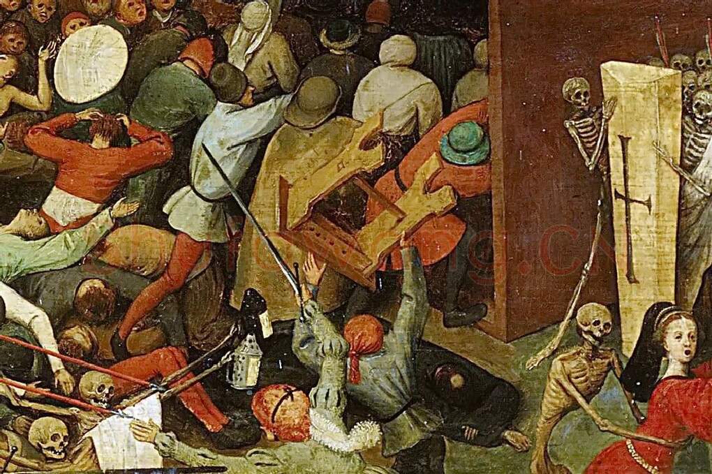 老勃鲁盖尔油画《死神的胜利》局部 (4)