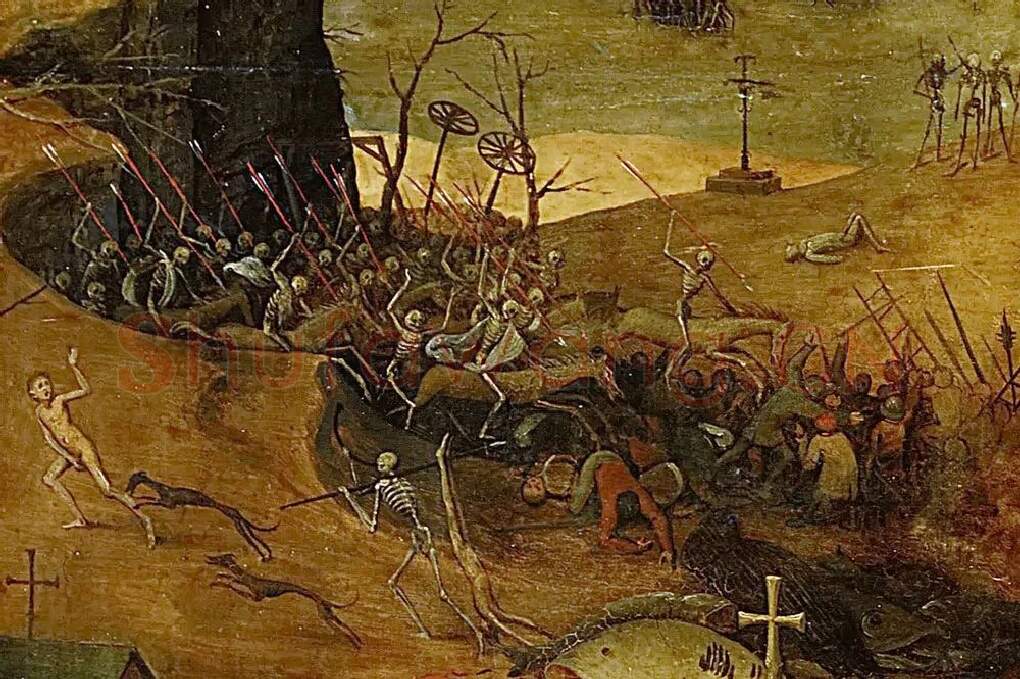 老勃鲁盖尔油画《死神的胜利》局部 (5)