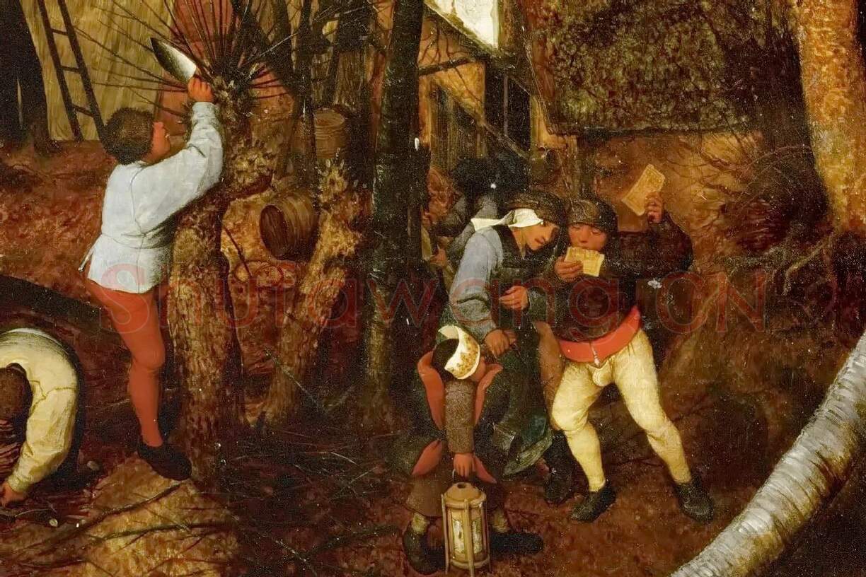 彼得·勃鲁盖尔作品《阴暗的一天》局部 (1)