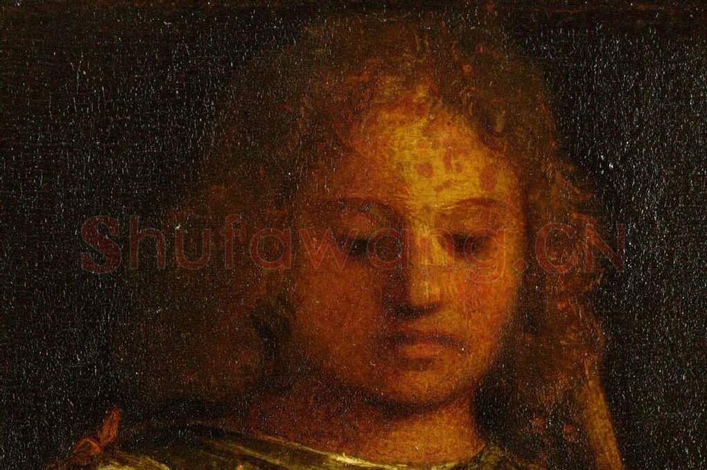 乔尔乔内油画人物作品《一个穿盔甲的男人》局部 (1)