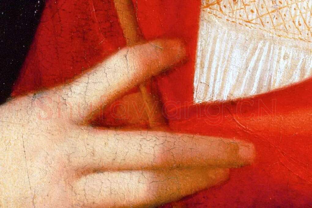 乔尔乔内作品《带箭的男孩肖像》局部 (3)