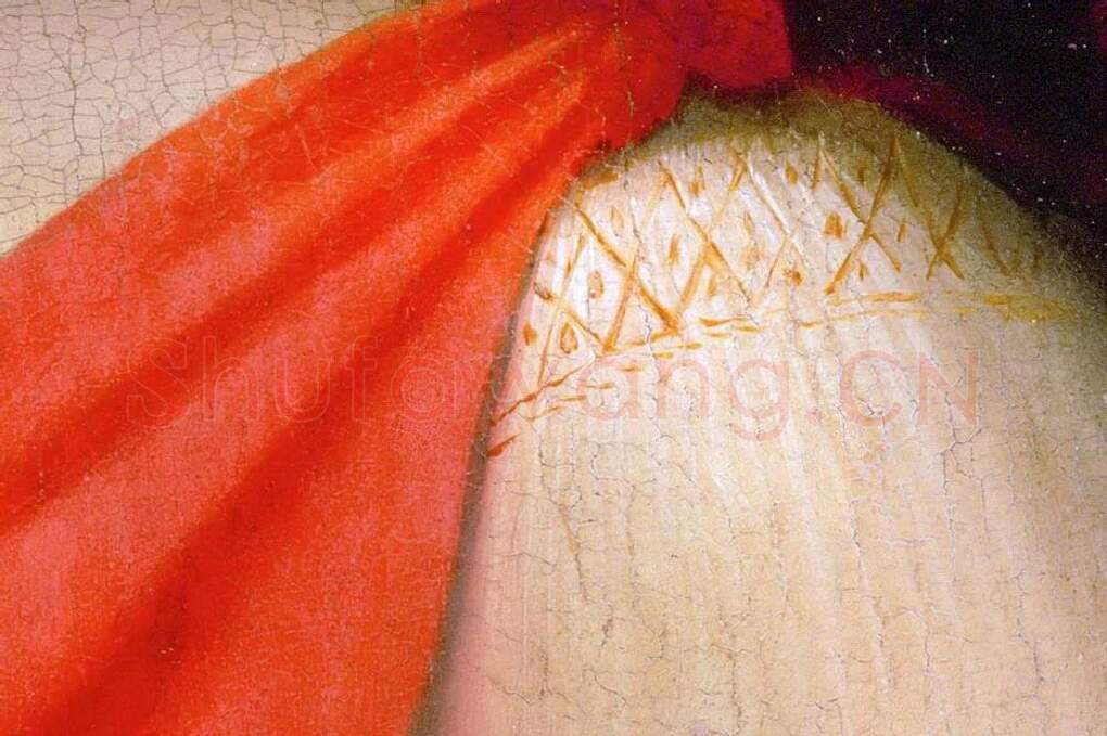 乔尔乔内作品《带箭的男孩肖像》局部 (4)