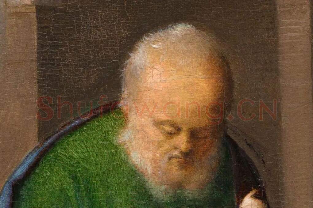 乔尔乔内油画作品《神圣家族》局部 (2)