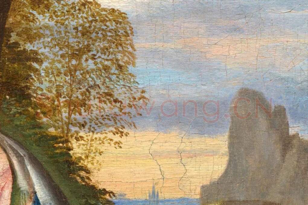 乔尔乔内油画作品《神圣家族》局部 (5)