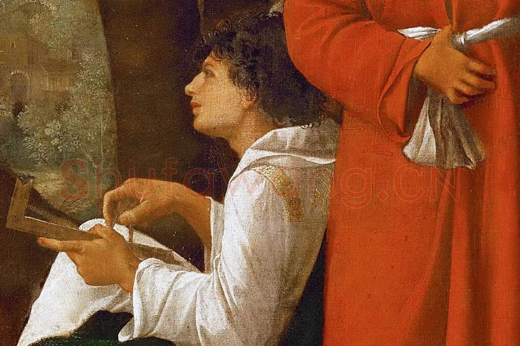 乔尔乔内作品《三位哲学家》局部 (2)