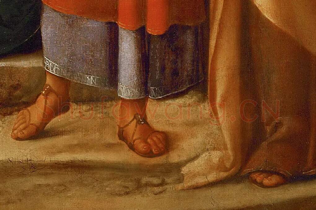 乔尔乔内作品《三位哲学家》局部 (3)