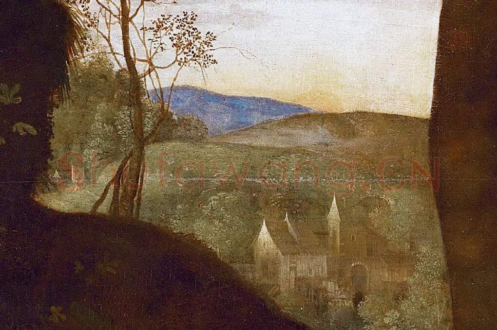 乔尔乔内作品《三位哲学家》局部 (4)