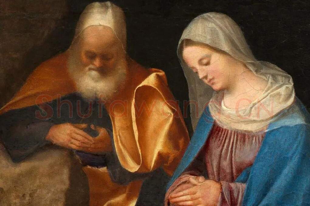 乔尔乔内油画作品《牧羊人的朝拜》局部 (1)