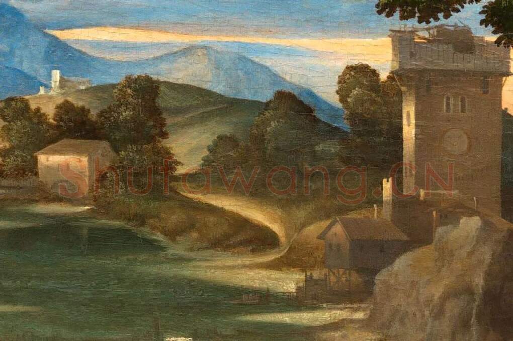 乔尔乔内油画作品《牧羊人的朝拜》局部 (6)