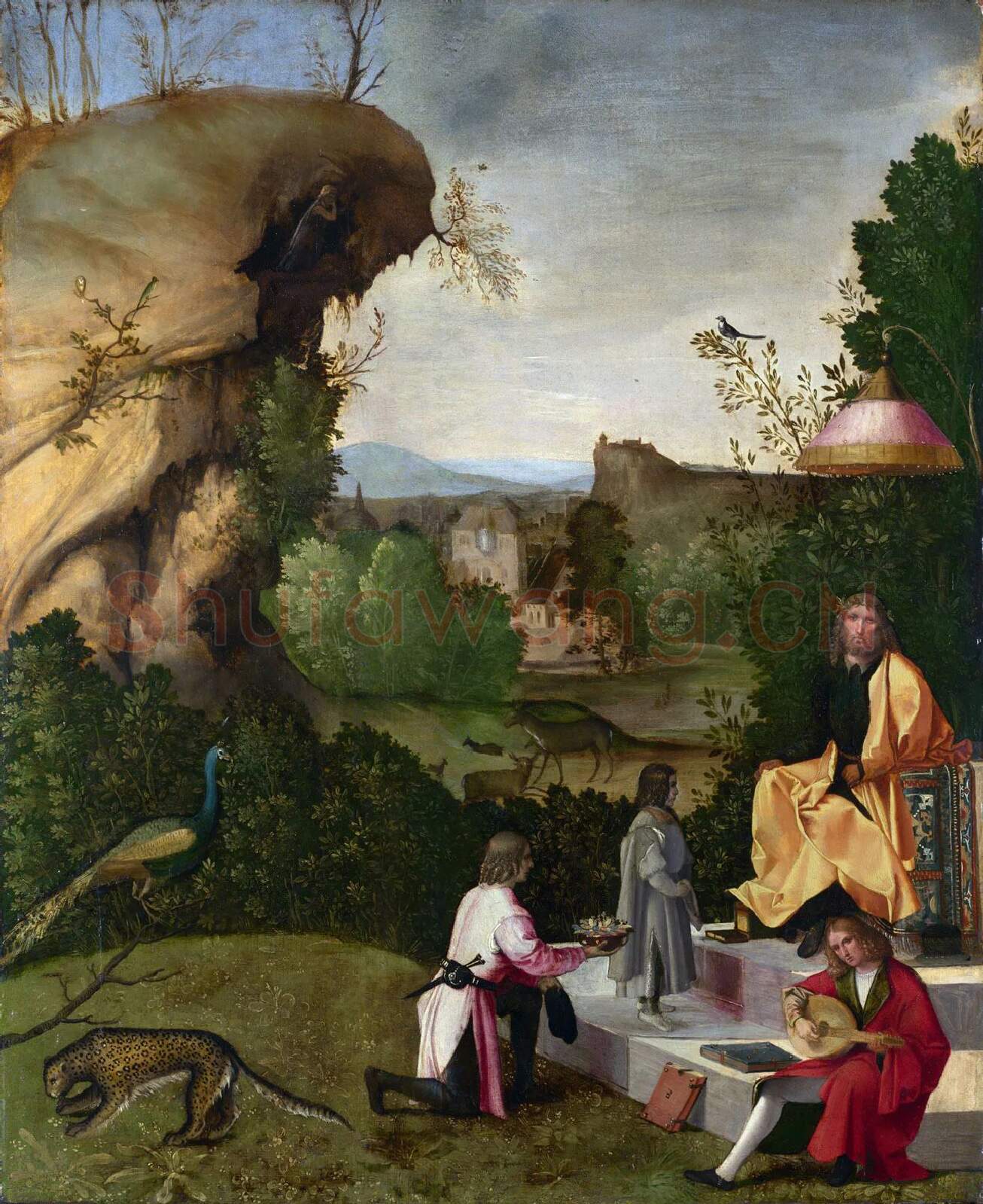 乔尔乔内作品《向诗人致敬》高清大图