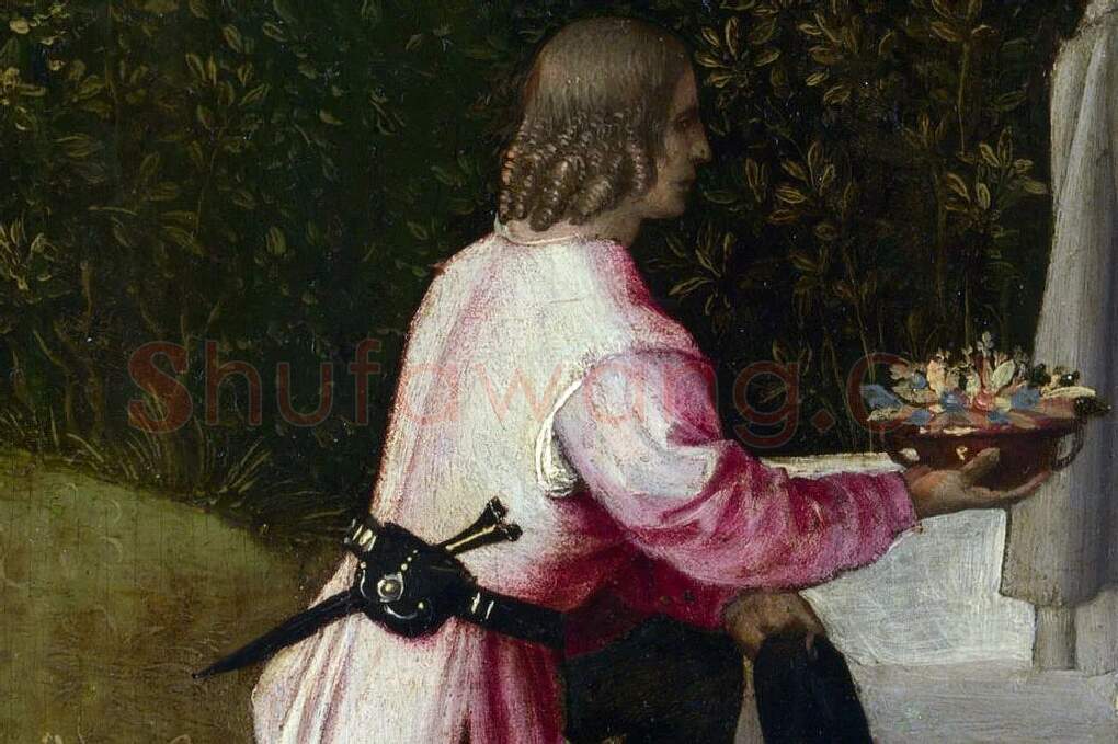 乔尔乔内作品《向诗人致敬》局部 (4)