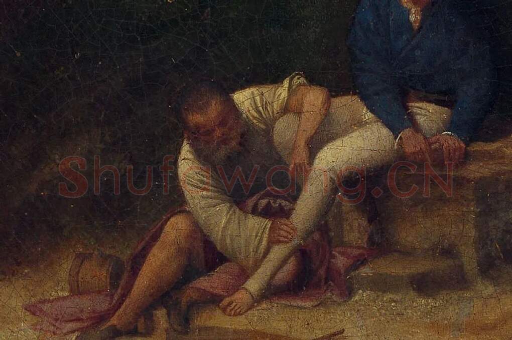 乔尔乔内风景画《日落》局部细节 (1)