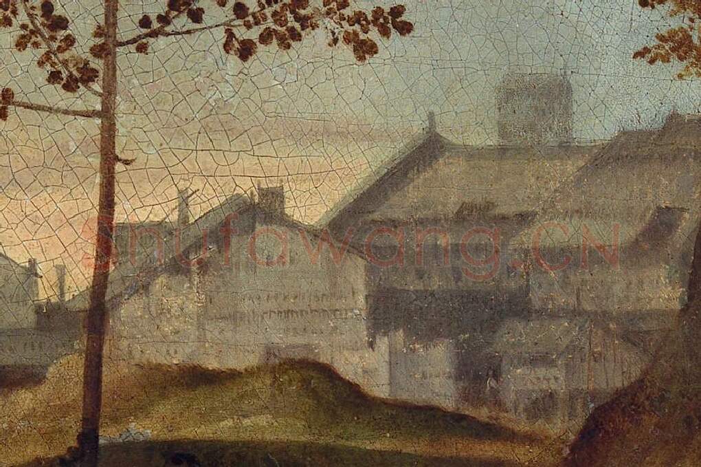 乔尔乔内风景画《日落》局部细节 (3)