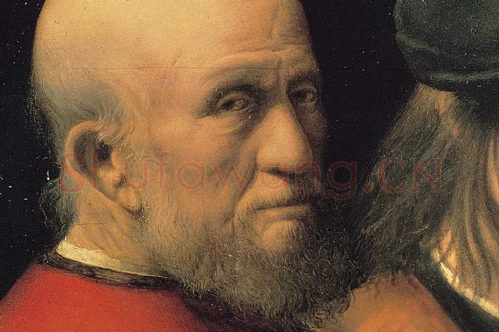 乔尔乔内油画作品《三代人》局部 (1)