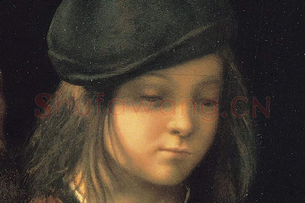 乔尔乔内油画作品《三代人》局部 (2)