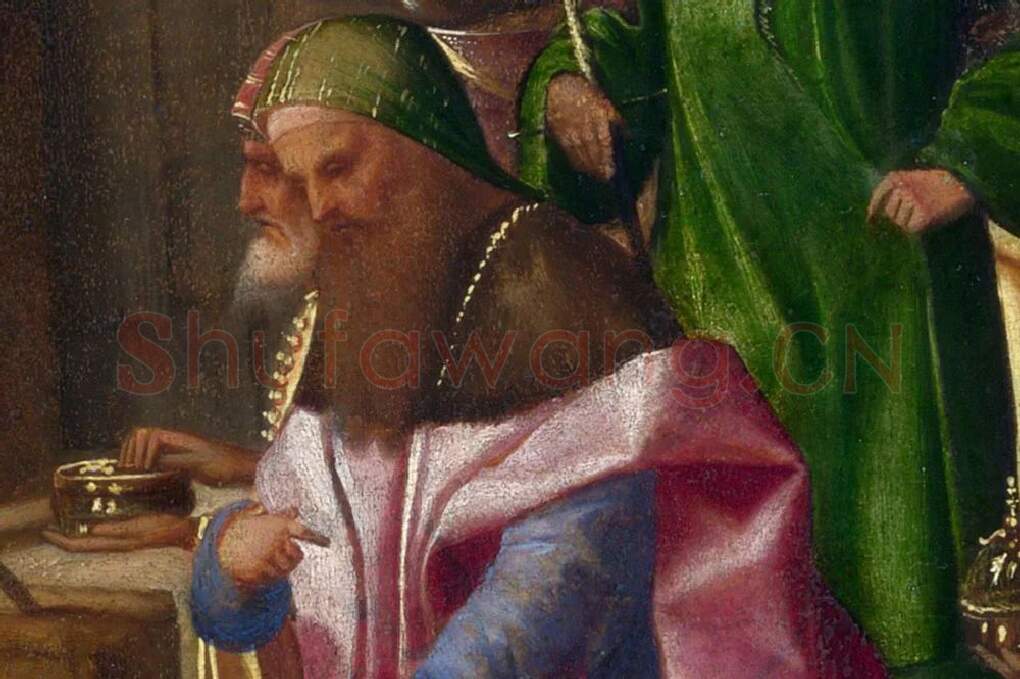 乔尔乔内作品《三博士来朝》局部 (3)