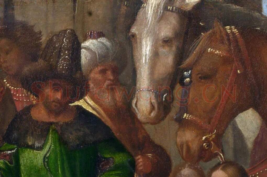 乔尔乔内作品《三博士来朝》局部 (5)