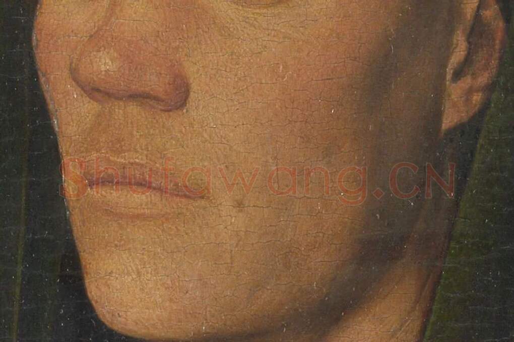 扬·凡·艾克作品《一个年轻男子的肖像》局部 (1)