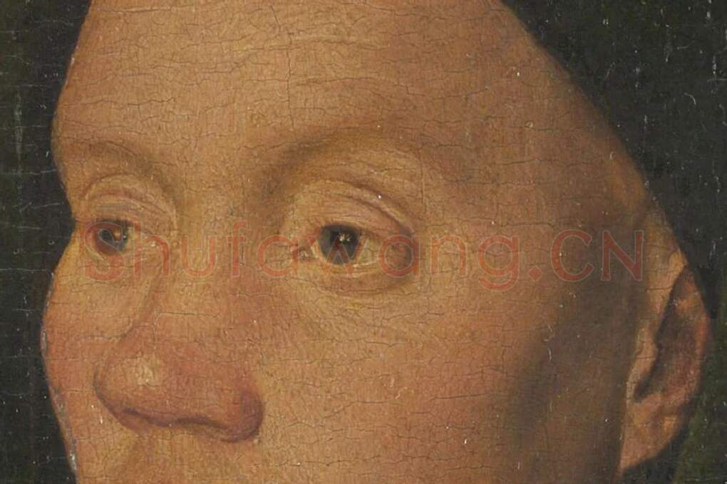 扬·凡·艾克作品《一个年轻男子的肖像》局部 (2)