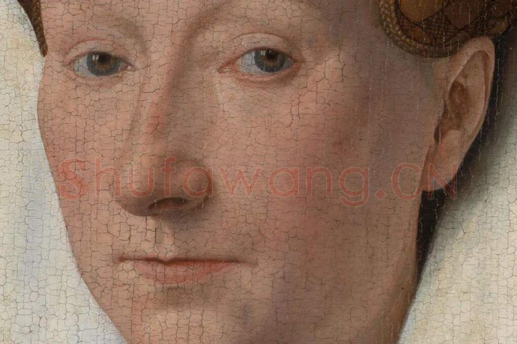 扬·凡·艾克肖像画作品《玛格丽特肖像》局部 (1)