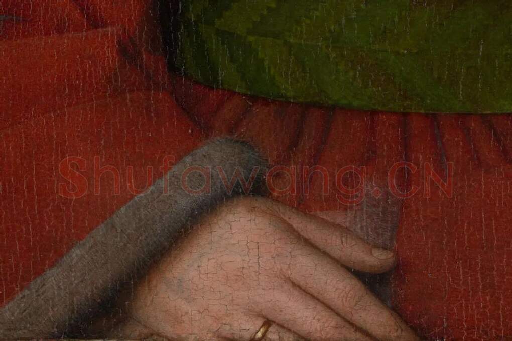 扬·凡·艾克肖像画作品《玛格丽特肖像》局部 (3)