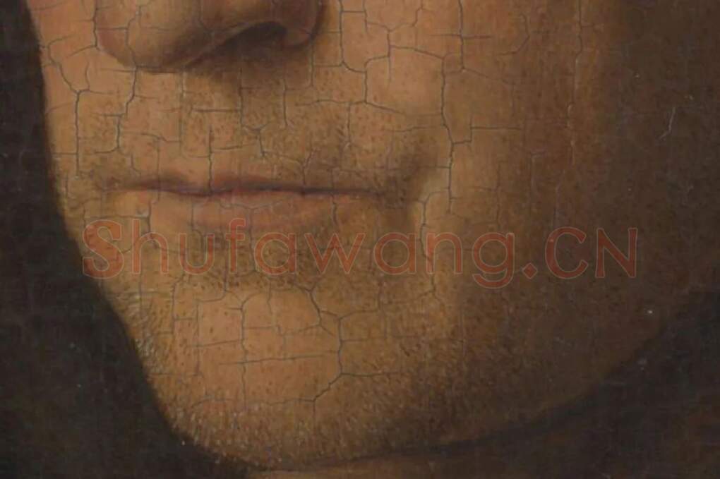 扬·凡·艾克油画头像《戴着头巾的自画像》局部 (2)