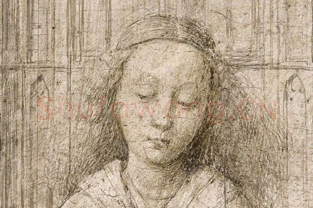 扬·凡·艾克作品《圣芭芭拉》高清大图局部 (1)