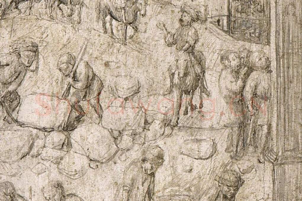 扬·凡·艾克作品《圣芭芭拉》高清大图局部 (3)