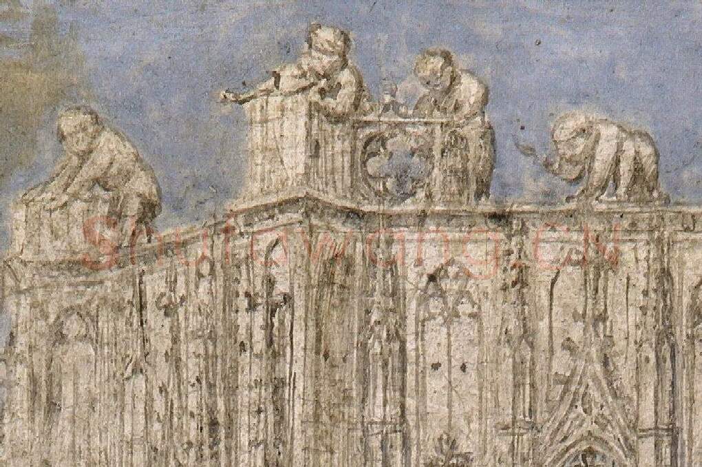 扬·凡·艾克作品《圣芭芭拉》高清大图局部 (4)