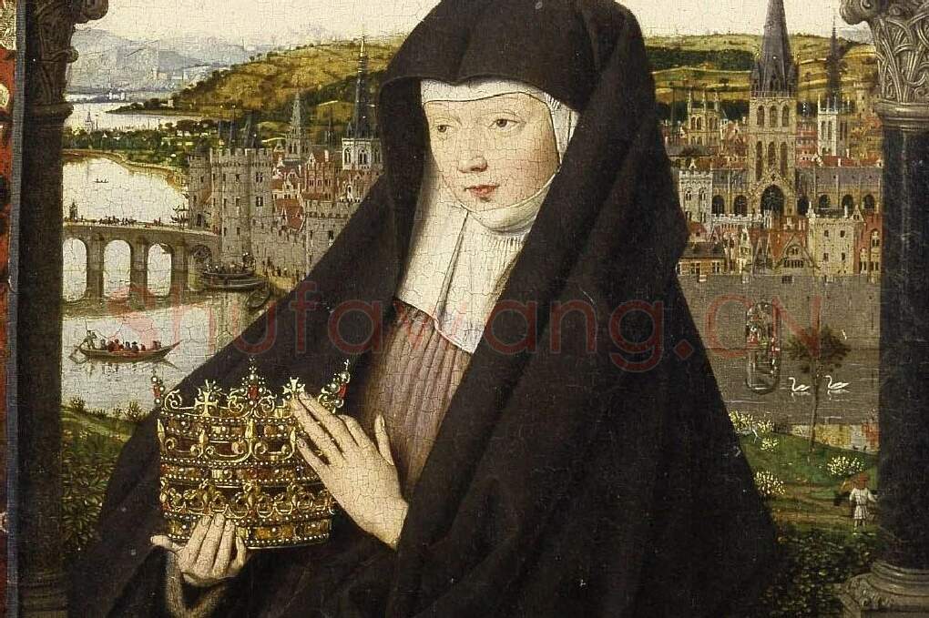 扬·凡·艾克作品《圣母子与供奉者》局部 (4)