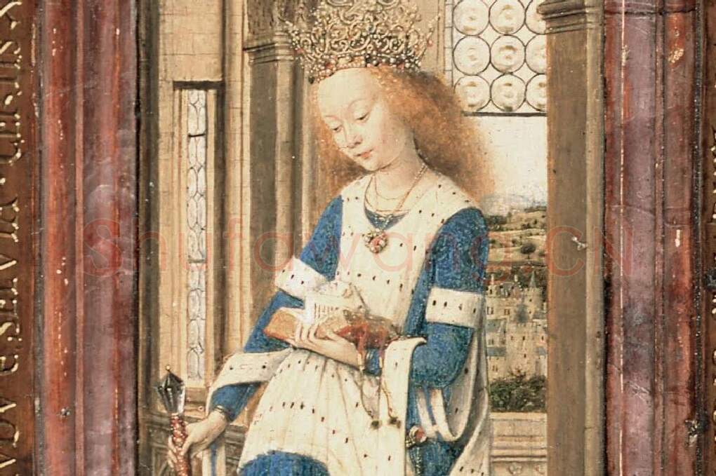 扬·凡·艾克祭坛画作品《德累斯顿三联画》局部 (3)