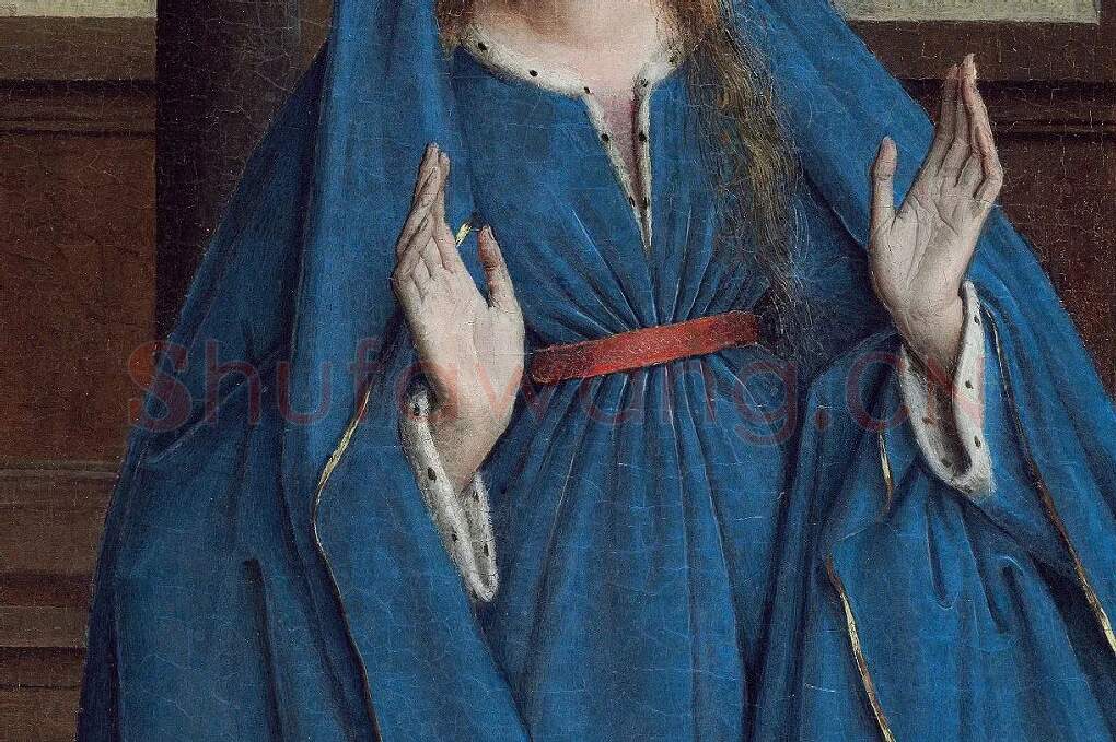 扬·凡·艾克油画作品《天使报喜》局部 (3)