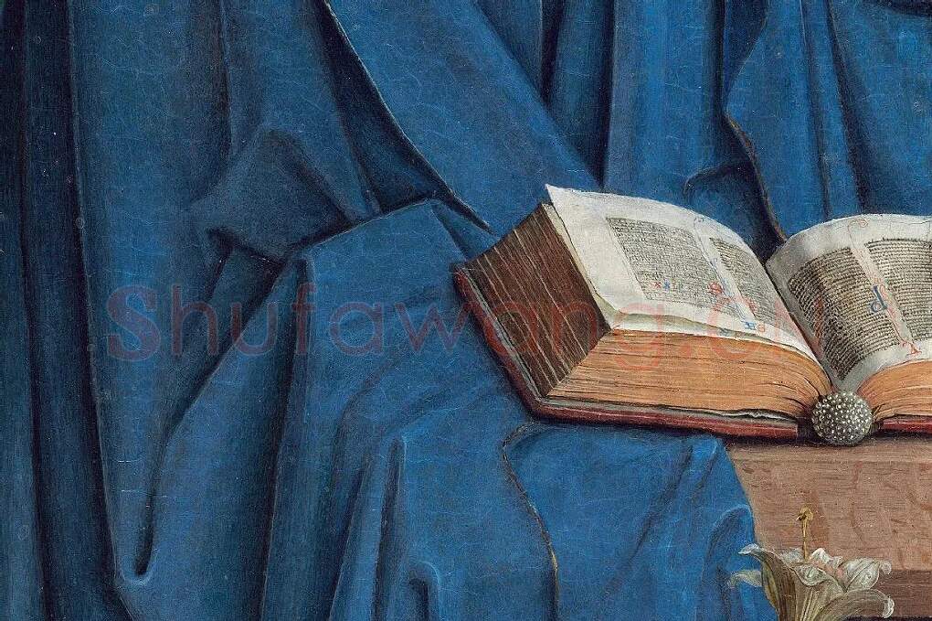 扬·凡·艾克油画作品《天使报喜》局部 (4)