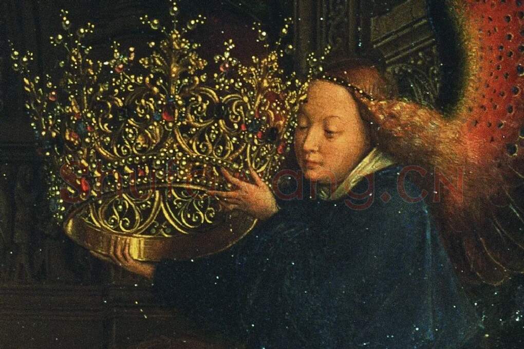 扬·凡·艾克作品《罗兰大臣与圣母子》局部 (6)