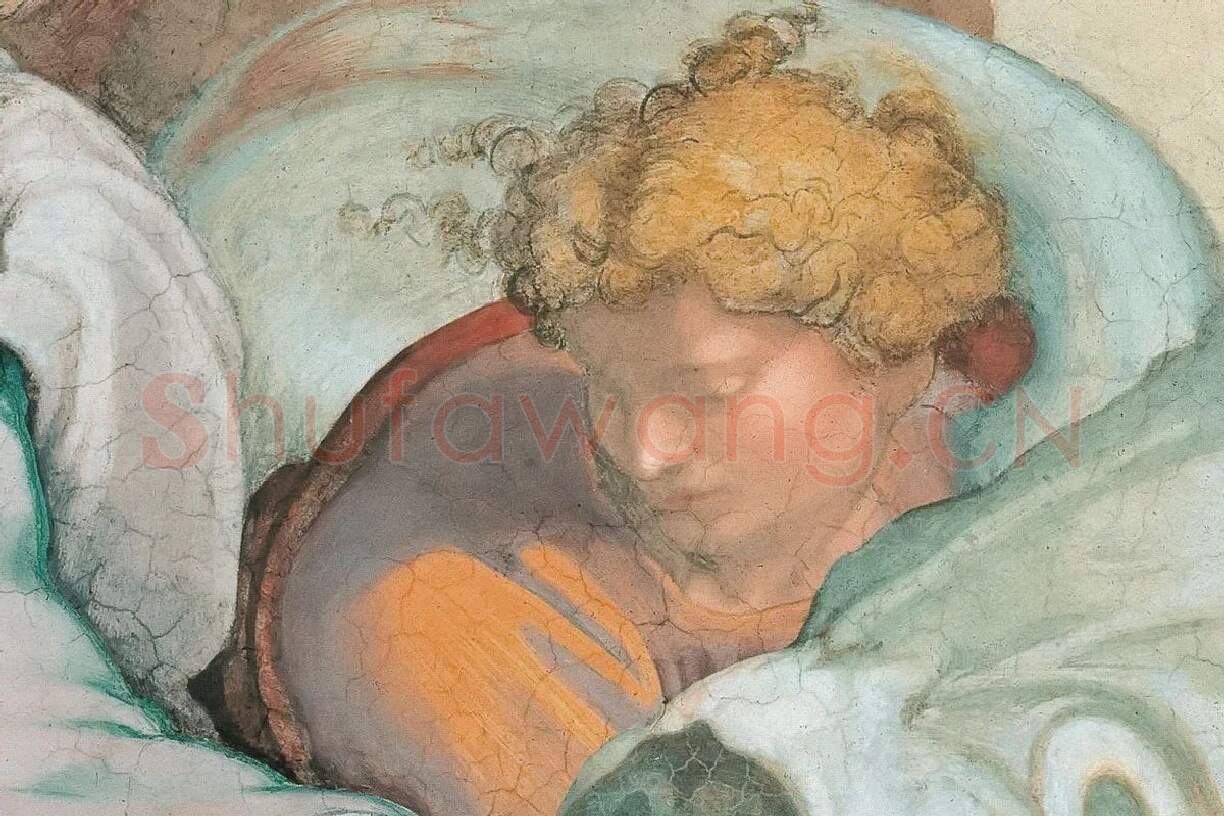 米开朗基罗西斯廷教堂壁画《先知约拿》局部 (2)