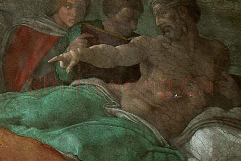 米开朗基罗西斯廷教堂天顶壁画《哈曼的惩罚》局部 (3)