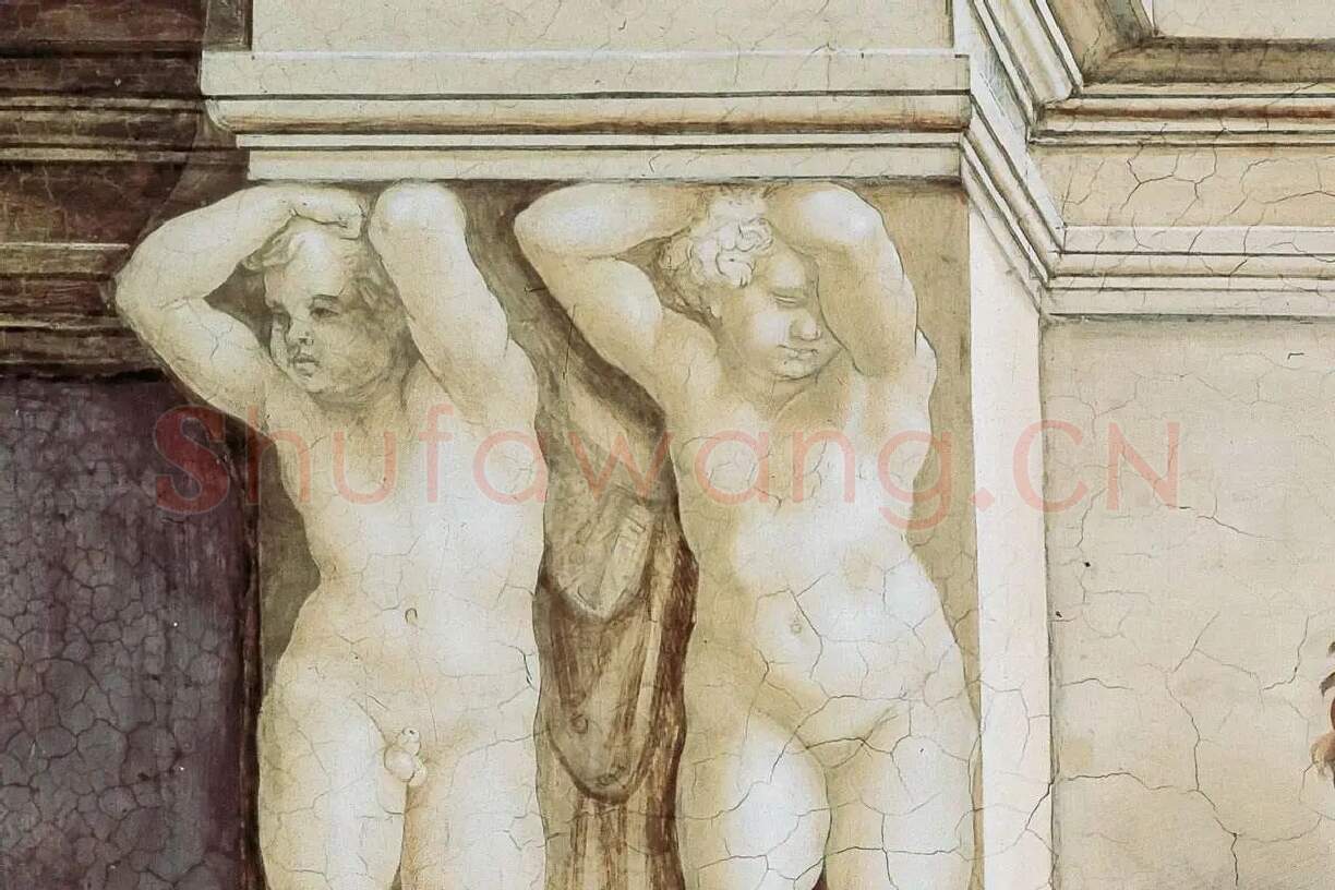 西斯廷教堂天花板壁画《先知乔尔》局部 (2)