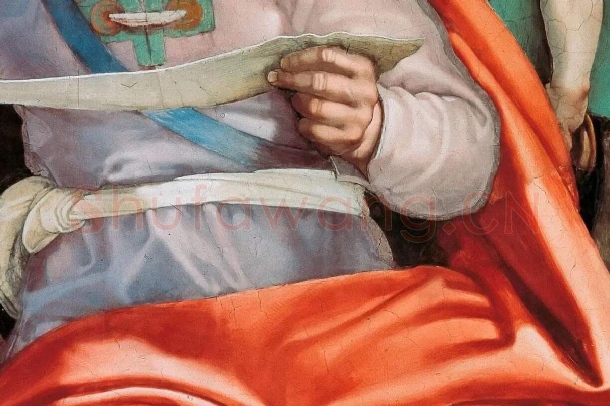 西斯廷教堂天花板壁画《先知乔尔》局部 (4)