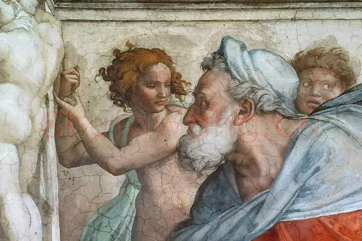 西斯廷教堂米开朗基罗壁画《先知以西结》局部 (1)