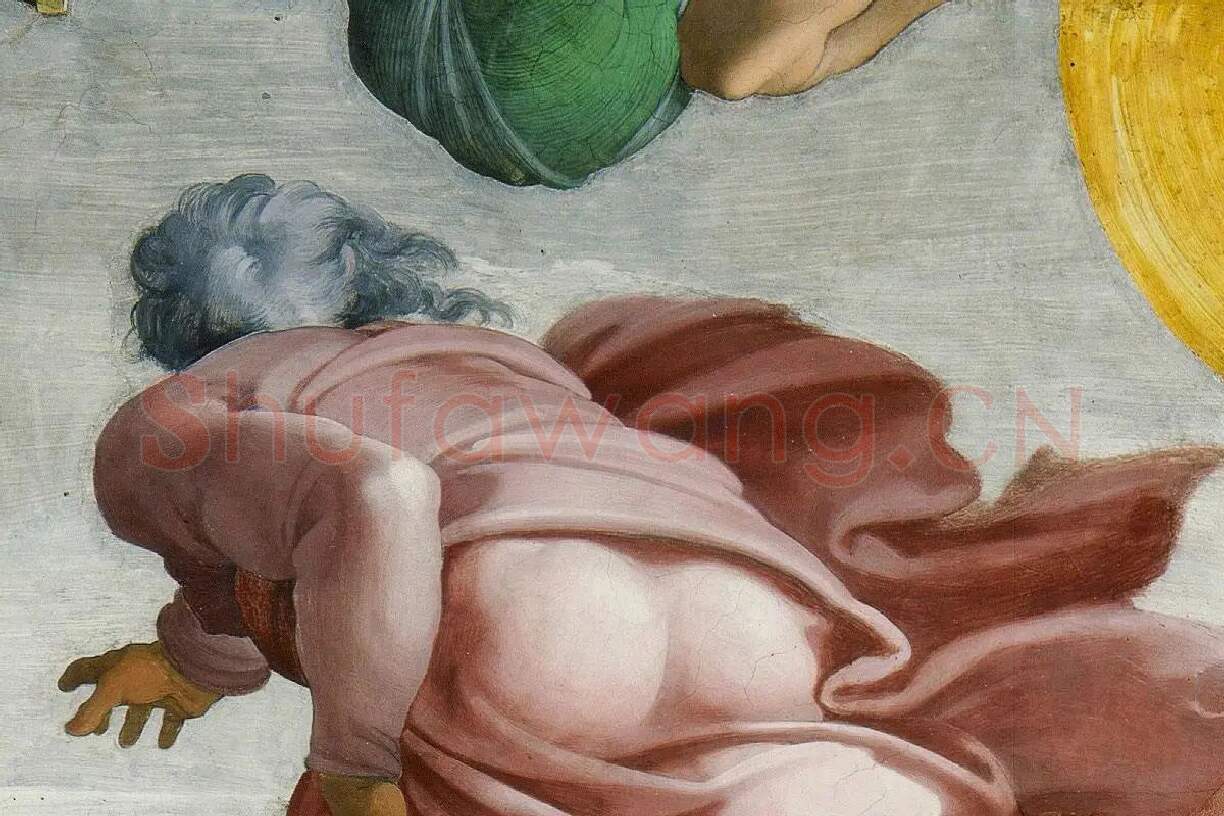 米开朗基罗壁画《太阳与月亮的创造》局部 (3)