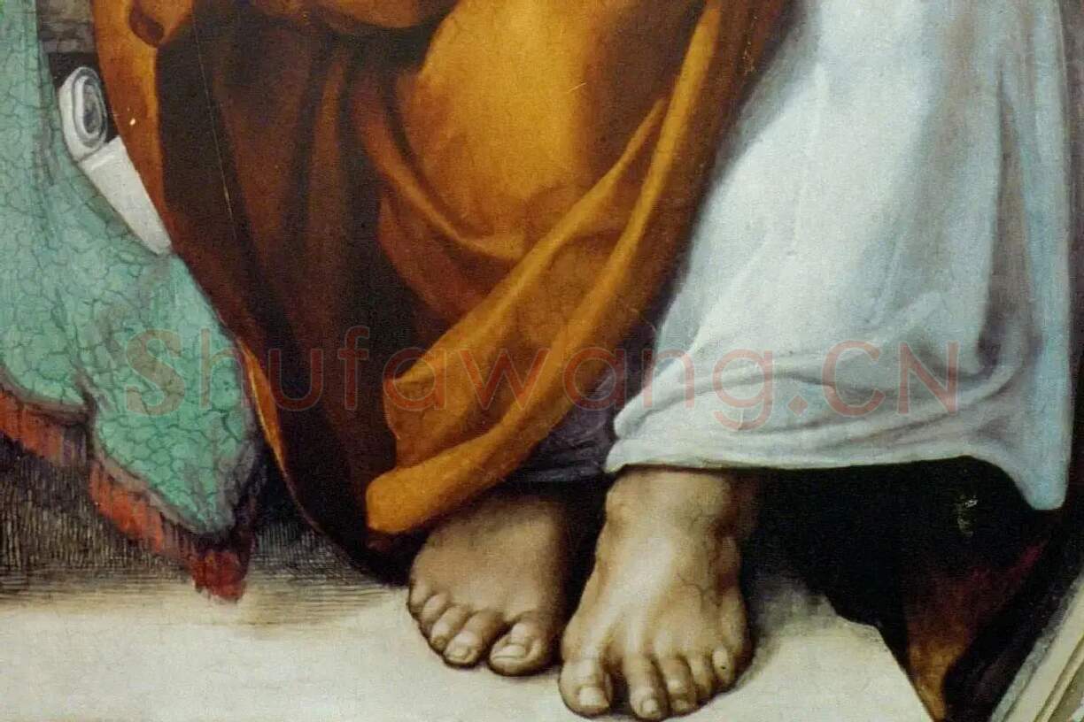 米开朗基罗西斯廷教堂壁画《库迈亚贞女》局部 (3)