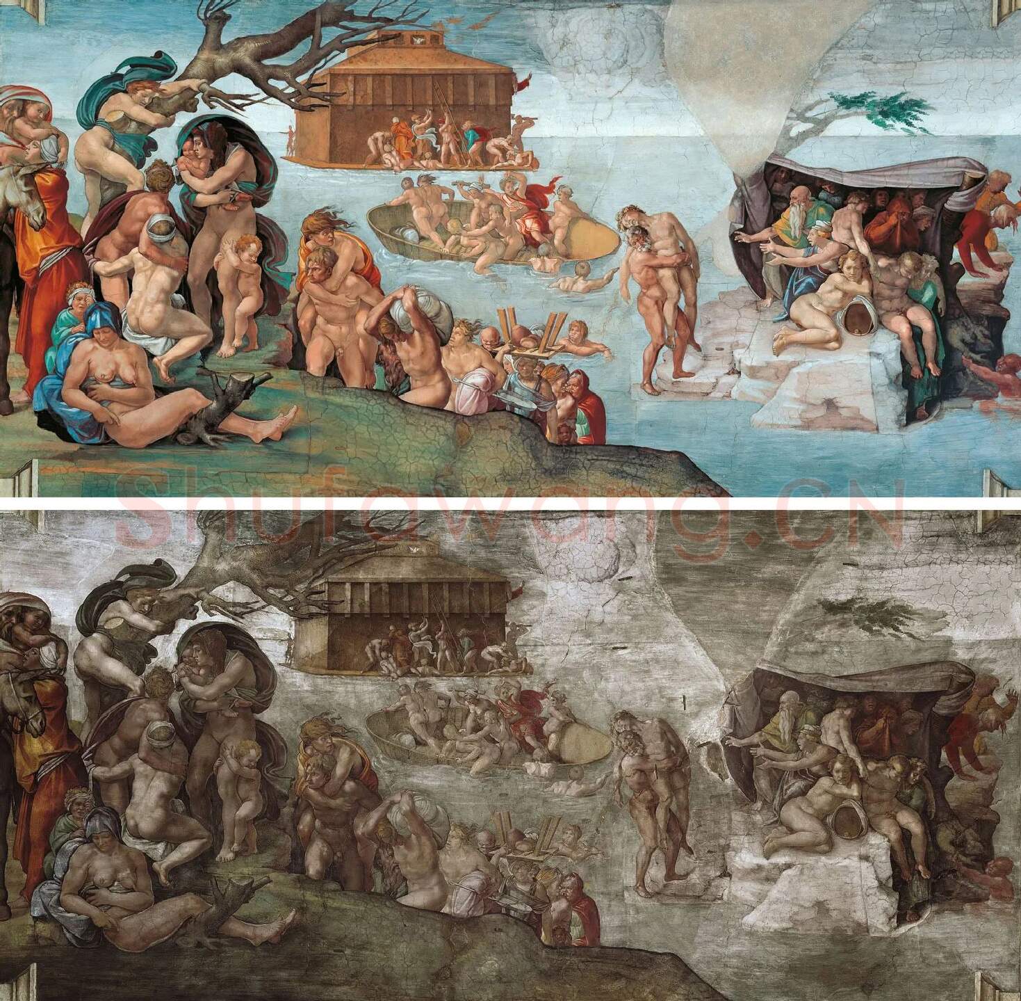 米开朗基罗壁画《洪水》高清大图